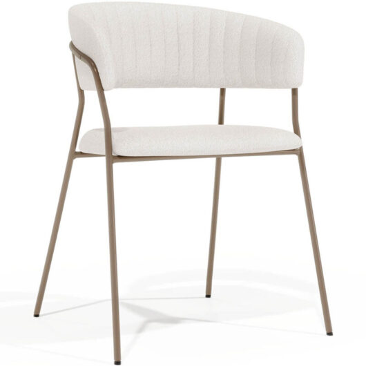 Dining chair - Upholstered in Bouclé Fabric - Gruna