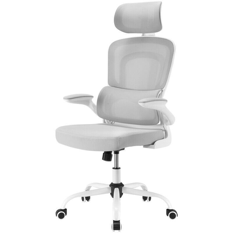 Ergonomic Office Chair, Home Office Desk Chair with Headrest, High Back Computer Chair with Armrests and Adjustable Lumbar Support for Home Office,