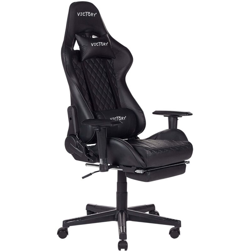Gaming Chair VICTORY Faux Leather Black