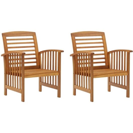 Garden Chairs 2 pcs Solid Acacia Wood vidaXL