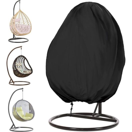 Hanging chair cover, protective cover for hanging chairs, waterproof, windproof, snowproof, tear-resistant Oxford fabric for hanging baskets and