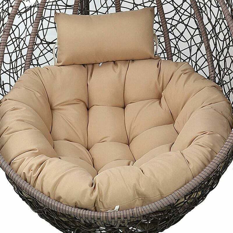Hanging chair cushion with pillow, egg-shaped hanging chair cushion for outdoor use, swing, egg chair, hanging chair, garden seat cushion made of