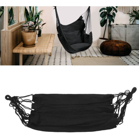 Hanging hammock chair, up to 330 lbs thick, 39.4 x 51.2 inches, hammock chair, hanging rope swing for outdoor camping.