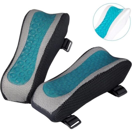 Office Chair Armrest Covers - Ergonomic Foam Armrests - Memory Foam Cushions for Office and Gaming Chairs - Set of 2