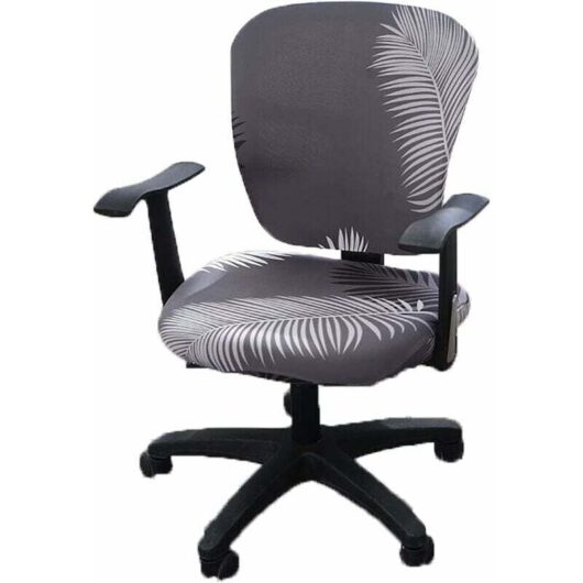 Office Chair Computer Covers, Split Stretchable Seat Cover, Washable and Removable Rotating Chair Protective Cover