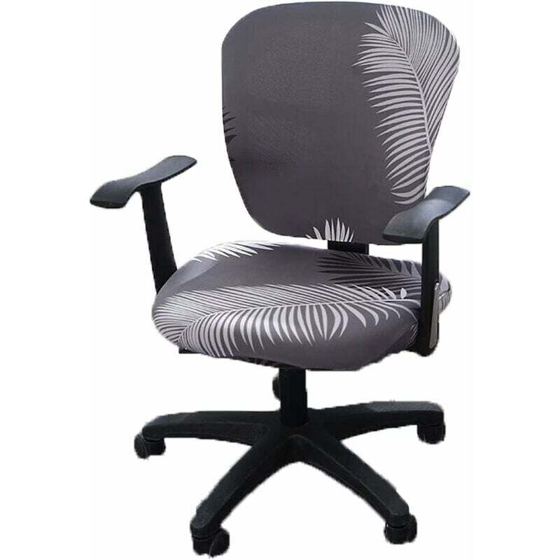Office Chair Computer Covers, Split Stretchable Seat Cover, Washable and Removable Rotating Chair Protective Cover
