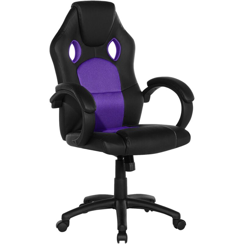 Office Chair FIGHTER Faux Leather Violet