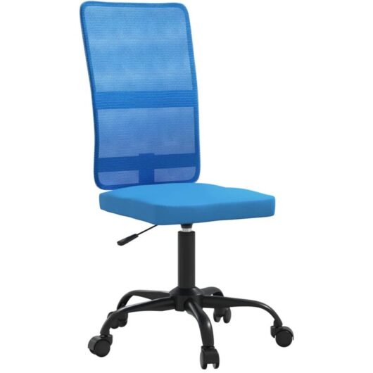 Office Chair Height Adjustable Blue Mesh Fabric vidaXL