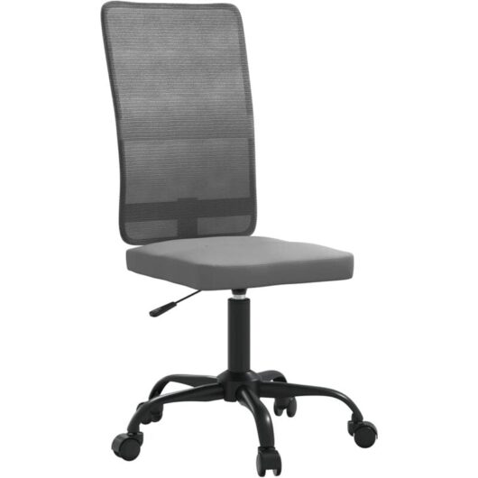 Office Chair Height Adjustable Grey Mesh Fabric vidaXL