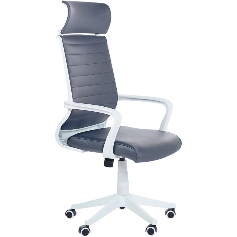 Office Chair LEADER Faux Leather Grey