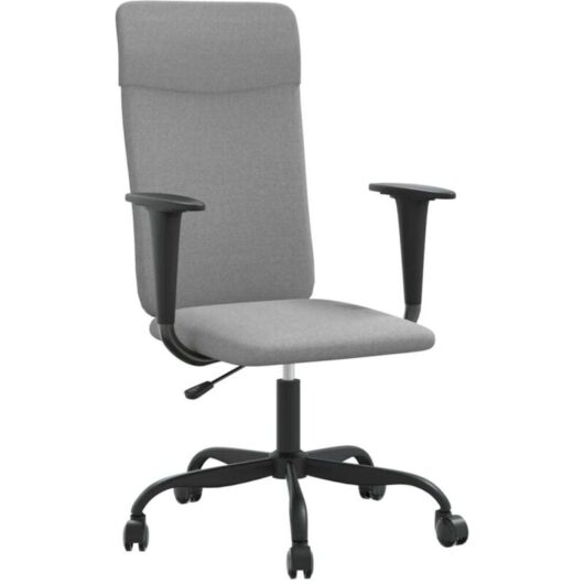 Office Chair Light Grey Fabric vidaXL
