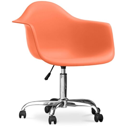 Office Chair with Armrests - Desk Chair with Castors - Weston Orange