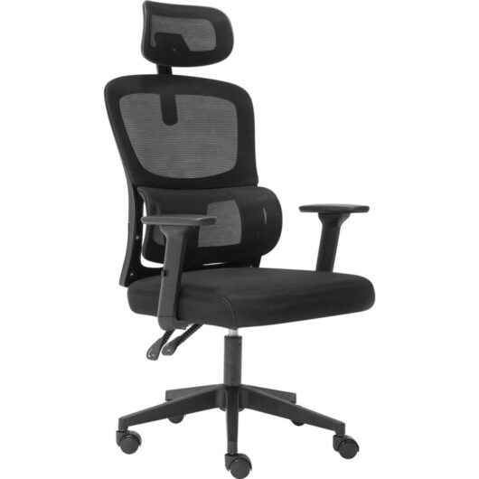 Office Computer Chair Mesh Ergonomic Lumbar Support with 3D Armrest Headrest
