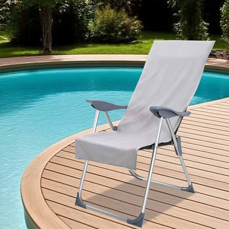Outdoor Chair Towels 2 pcs Grey 130 x 60 cm vidaXL