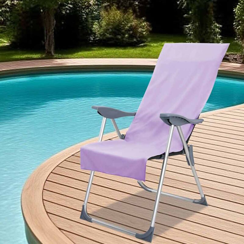 Outdoor Chair Towels 2 pcs Purple 130 x 60 cm vidaXL