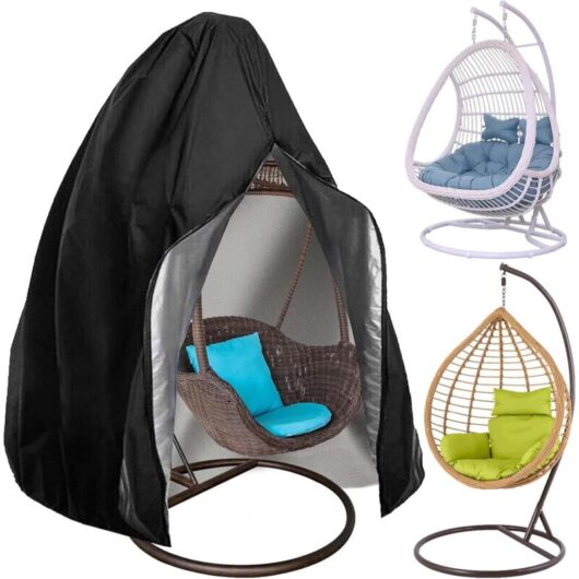 Outdoor hanging chair cover, waterproof and winterproof 210D Oxford fabric, windproof and UV-resistant, for hanging chairs and swing chairs