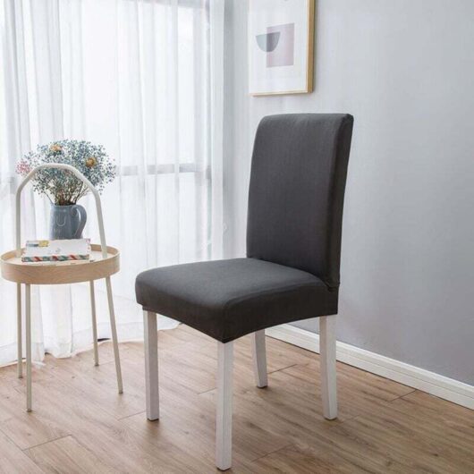 Pieces Elegant Chair Covers, Elastic Polyester for Home Hotel (Gray)
