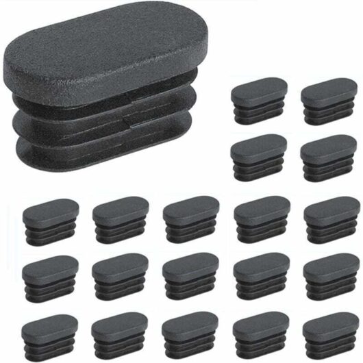 Plastic Furniture Feet, Oval Chair Feet, Trampoline Chair Feet, 20pcs (15x30mm)