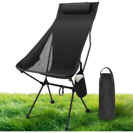 Portable Folding Camping Chair, Small Ultralight Folding Chair for Adults, Ultralight Beach Chair with Carry Bag, Mini Outdoor Folding Camping Chair,