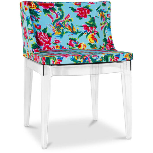 Privatefloor - Dining Chair - Transparent Legs - Patterned Design - Mademoiselle Transparent