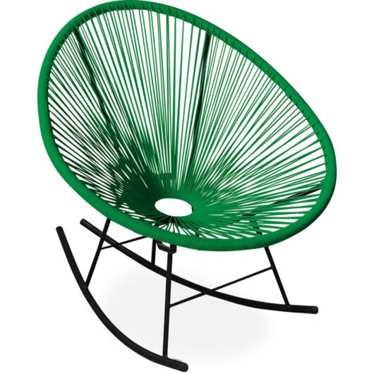 Privatefloor - Outdoor Chair - Garden Rocking Chair - New Edition - Acapulco Green