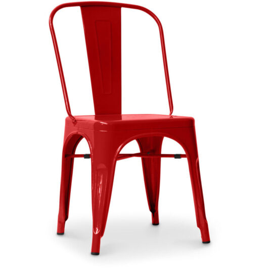 Privatefloor - Steel Dining Chair - Industrial Design - New Edition - Stylix Red