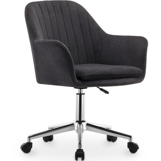 Privatefloor - Swivel Office Chair with Armrests - Lumby Dark grey