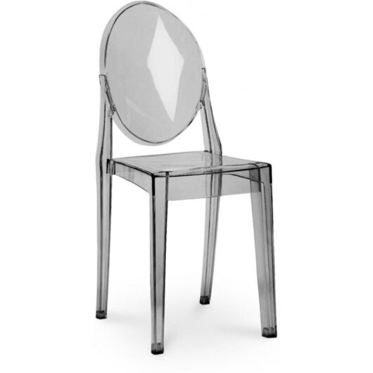 Privatefloor - Transparent Dining Chair - Victoria Queen Grey transparent