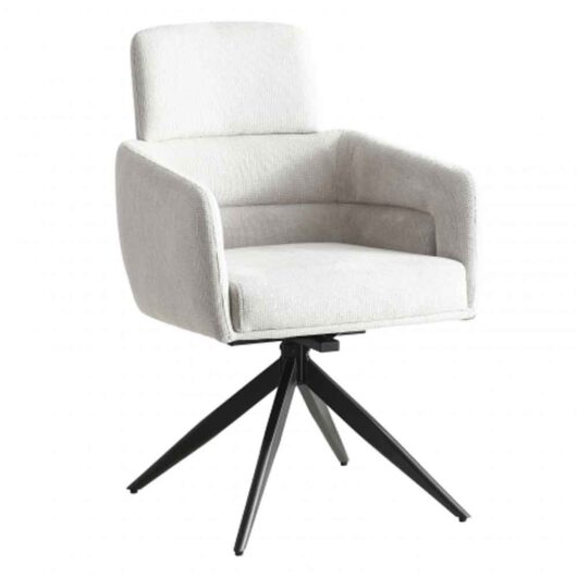 Quechee Fabric Swivel Home And Office Chair - White
