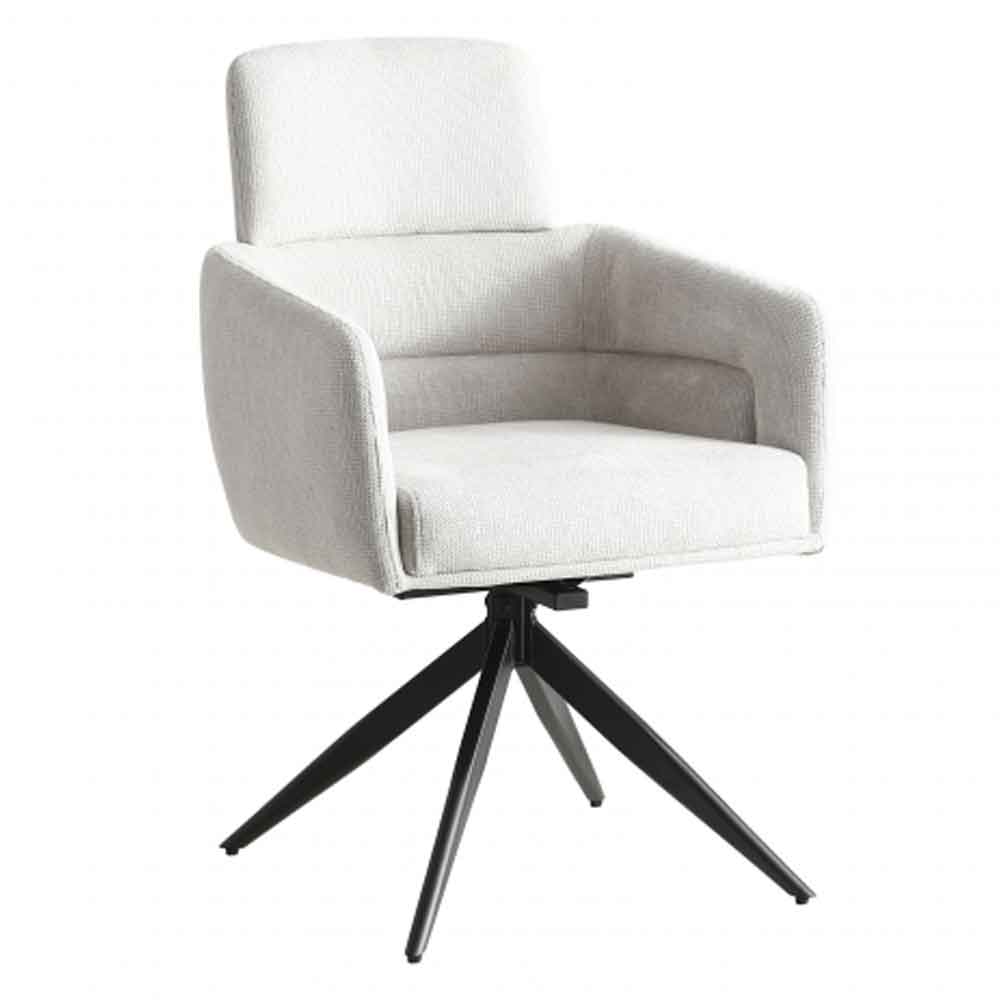 Quechee Fabric Swivel Home And Office Chair - White