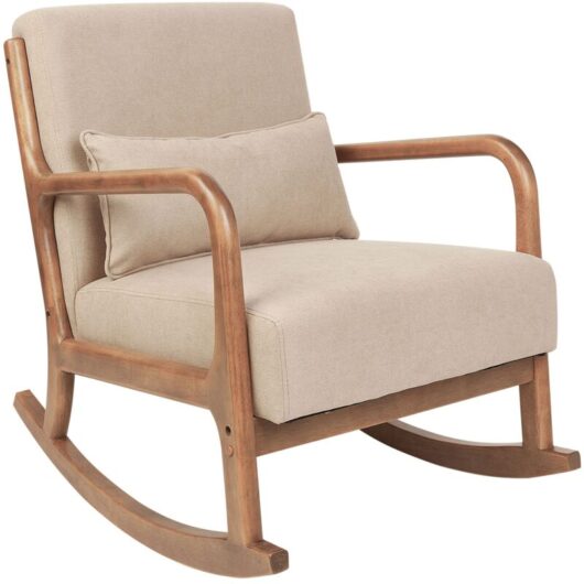 Rocking Chair SKOVDE Fabric Beige