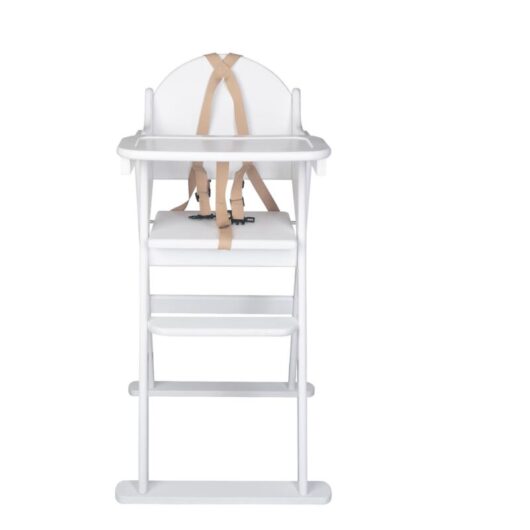 Safetots - Deluxe Putaway Folding Wooden High Chair, White, Highchair for Baby and Toddler, Pre-Assembled