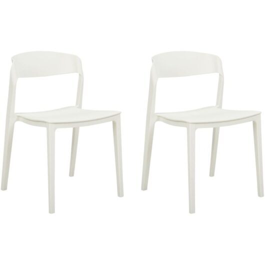 Set of 2 Dining Chairs SOMERS White