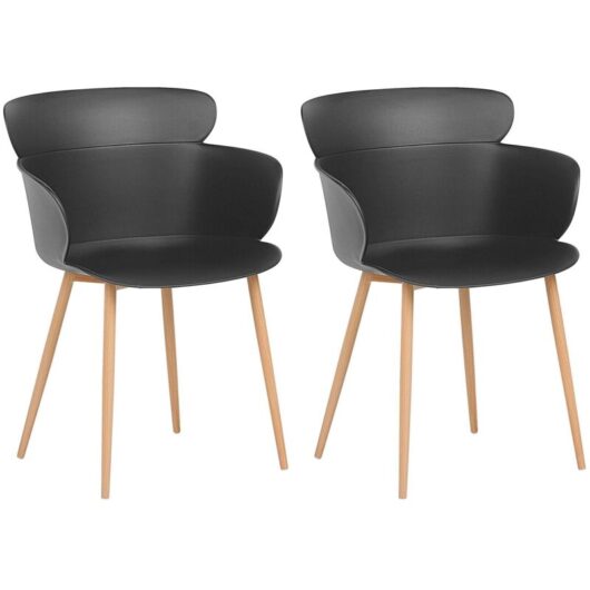 Set of 2 Dining Chairs SUMKLEY Black