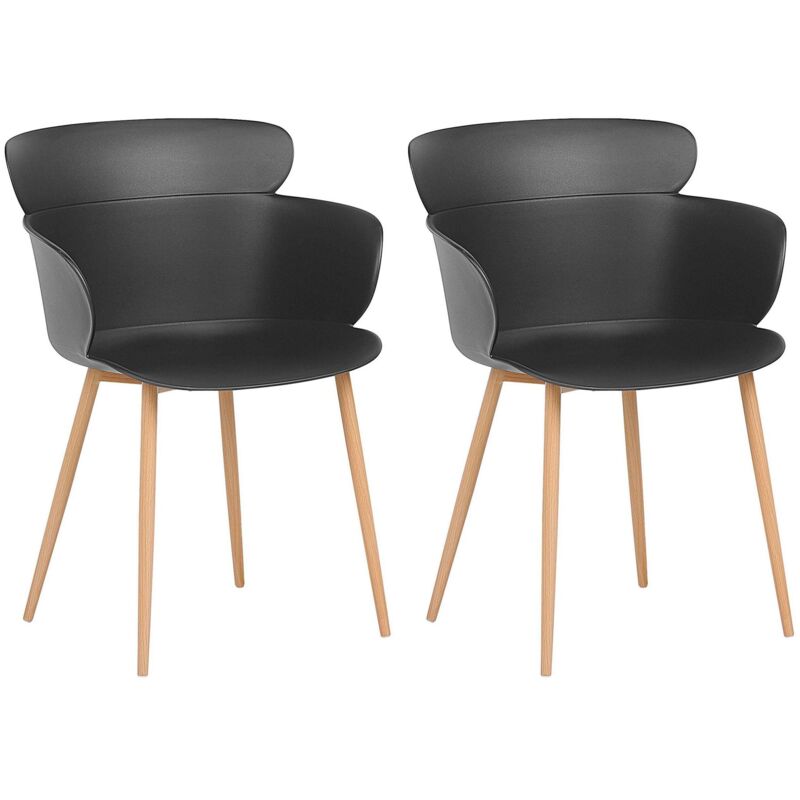 Set of 2 Dining Chairs SUMKLEY Black