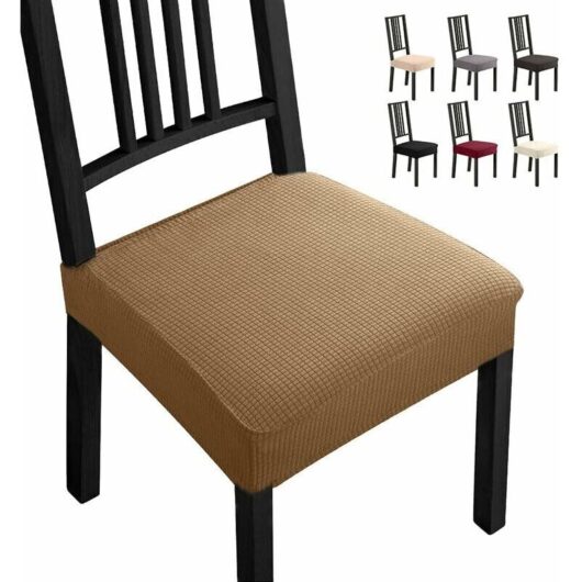 Set of 4 Chair Slipcovers, Dining Room Slipcovers for Universal Fit - Spandex Cover, Removable Chair Covers, Very Easy to Clean and Durable (4-Pack,