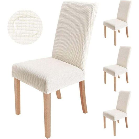 Set of 4 Universal Stretch Chair Covers - Stretch Chair Cover, Elastic Chair Cover, Modern Decorative Chair Cover for Universal Fit - RAPANDA