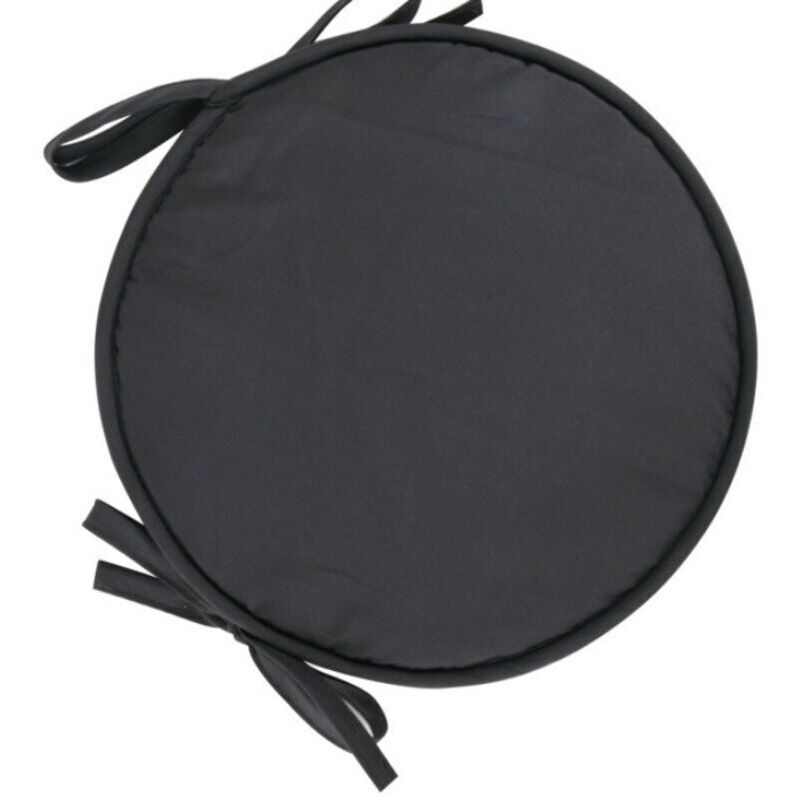 Set of 4 round seat cushions, round chair cushions, dark gray chair cushions for dining table, garden, home office, kitchen