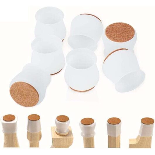 Silicone protectors for chair legs (28 pieces), silicone covers for chair, chair legs with anti-slip surface, avoid rays and reduce noise,