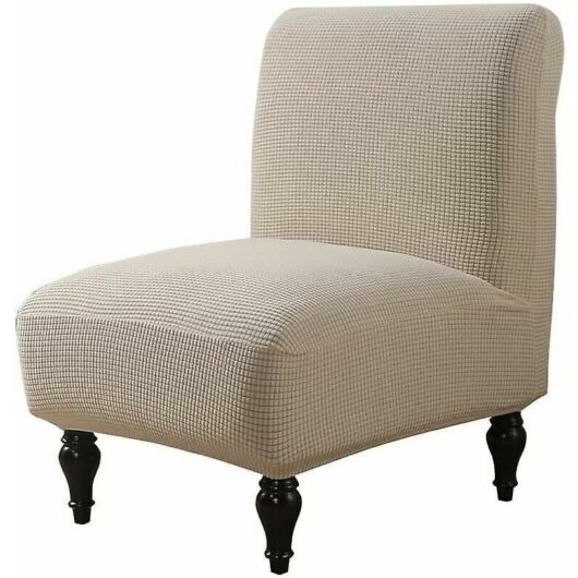 Single Chair Cover without Armrests, Stretchable Armchair Cover, Protective Chair Cover, Stretch Armless Chair Cover