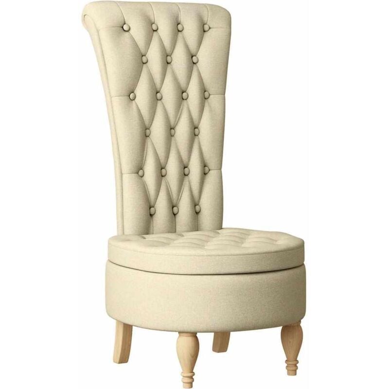 Slipper Chair Cream 56.5 x 70 x 110 cm Fabric vidaXL