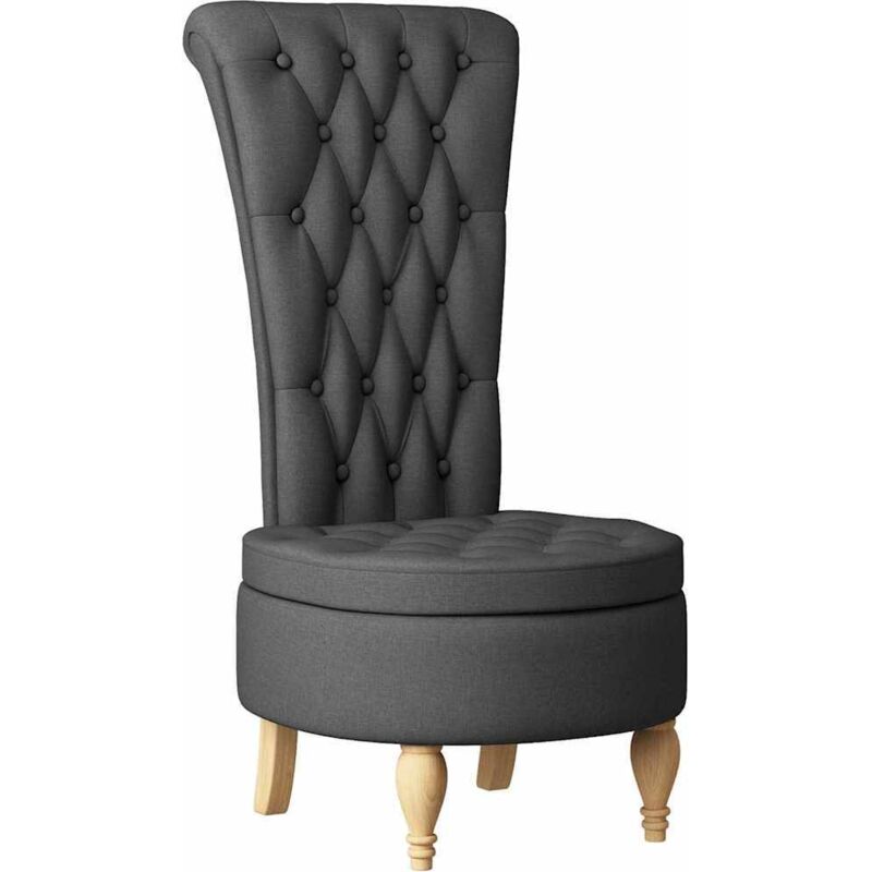 Slipper Chair Dark Grey 56.5 x 70 x 110 cm Fabric vidaXL