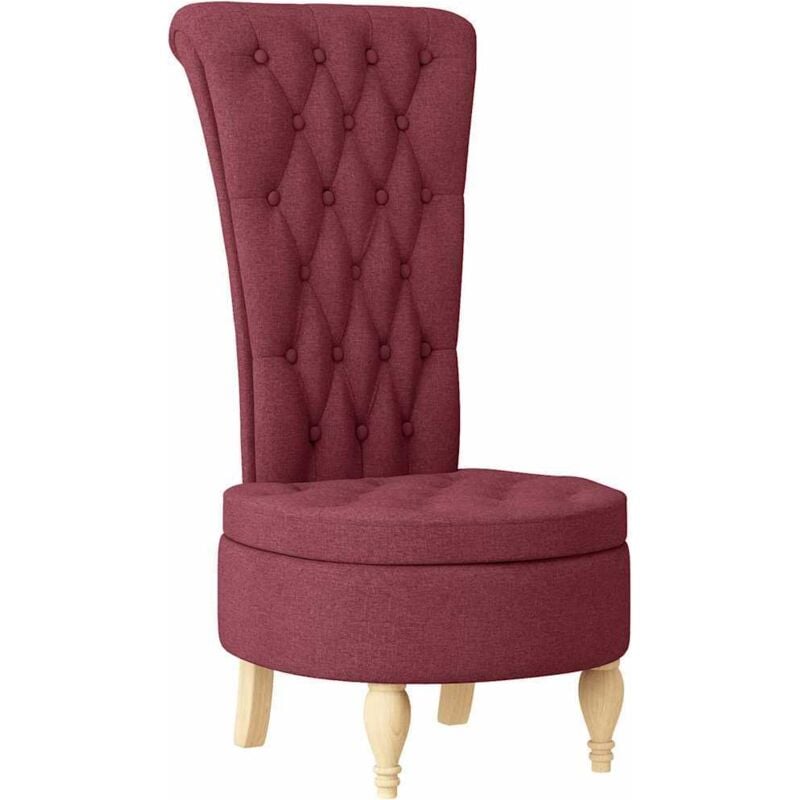 Slipper Chair Wine Red 56.5 x 70 x 110 cm Fabric vidaXL