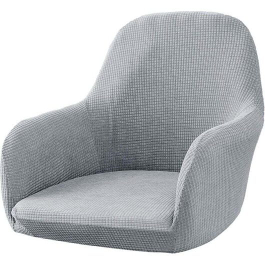 Stretchable chair cover for dining room, office (grey)