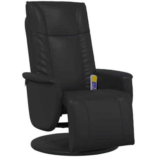 Swivel Massage Recliner Chair Black 71 x 90 x 105 cm vidaXL