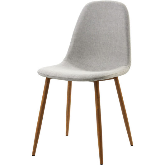 Teamson Home - Set of 2 Light Grey Kitchen Dining Chairs (Chairs Only) One Size VNF-00025LG-UK