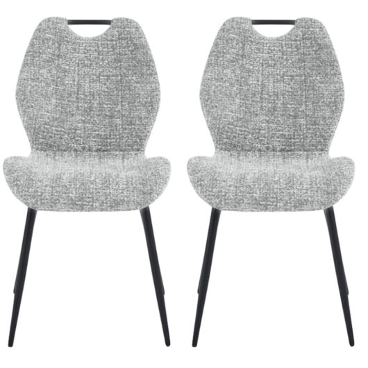 Tomah Light Grey Fabric Dining Chairs - Pair