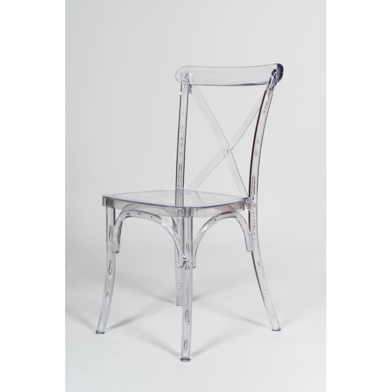 Transparent Polycarbonate Chairs Stackable Kitchen Chair 46X46X87,5 cm Stackable Chairs Plastic Dining Room and Bedroom