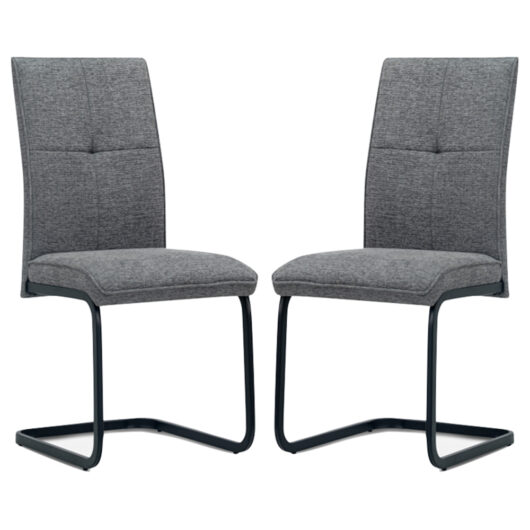 Vauxhall Grey Fabric Dining Chairs - Pair