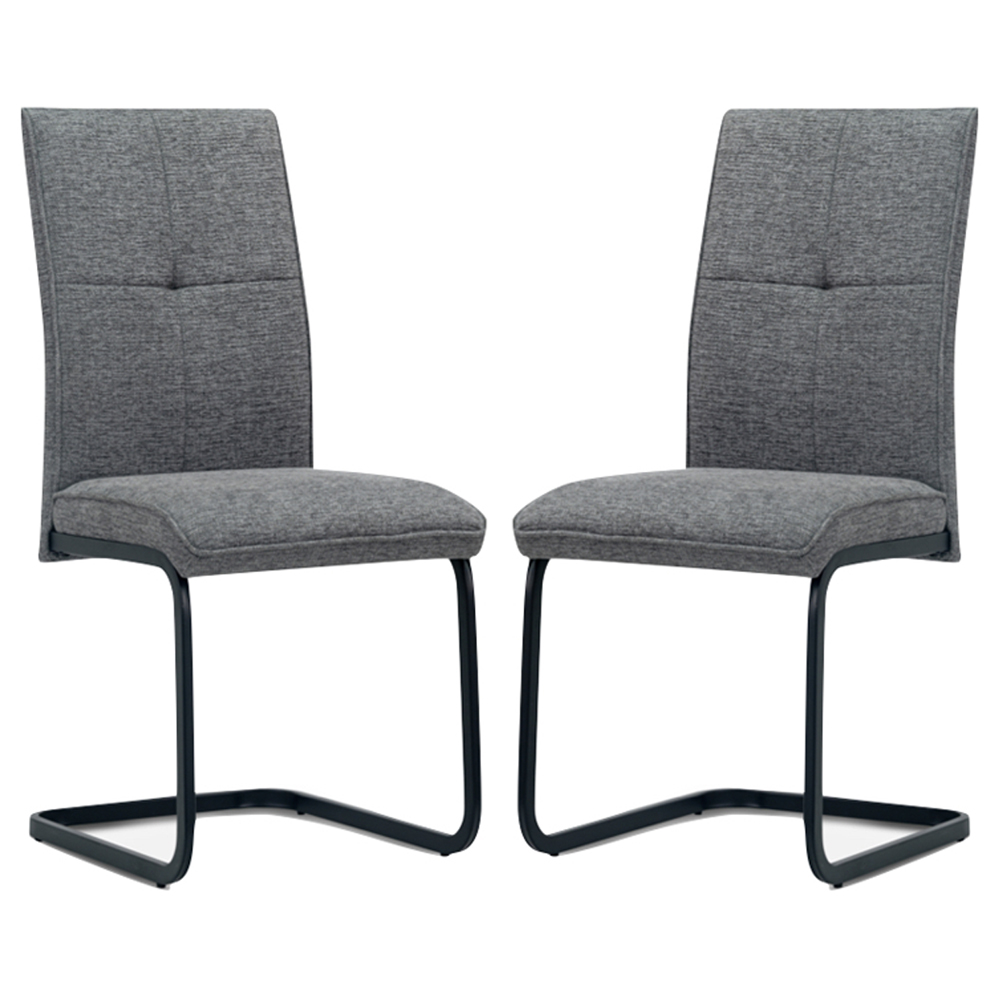 Vauxhall Grey Fabric Dining Chairs - Pair
